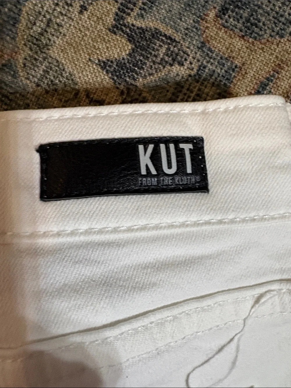 Kut from the Kloth White Slim Straight Women’s Jeans - Picture 4 of 6